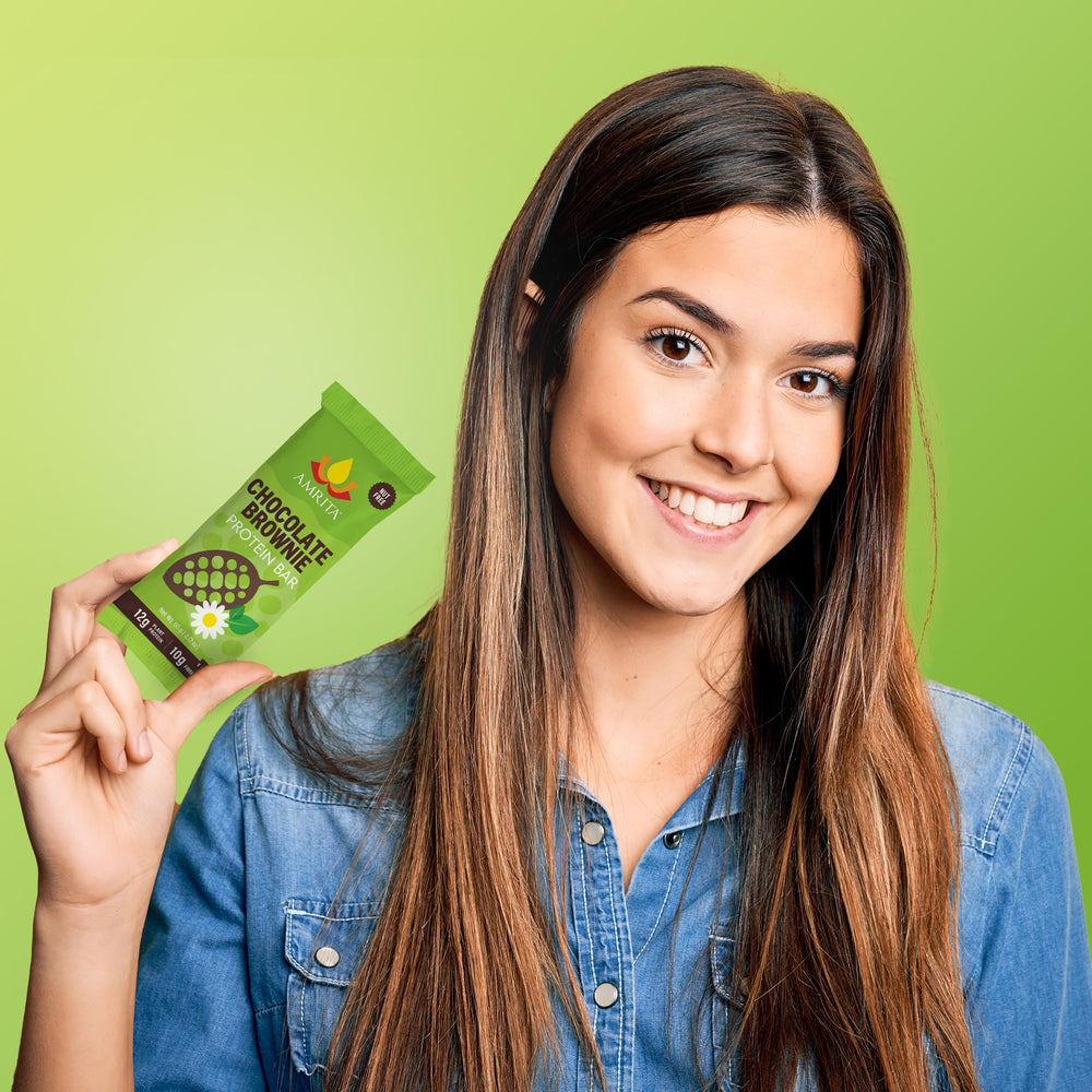 Amrita bar in a school lunchbox offering a peanut-free, dairy-free option for kids.