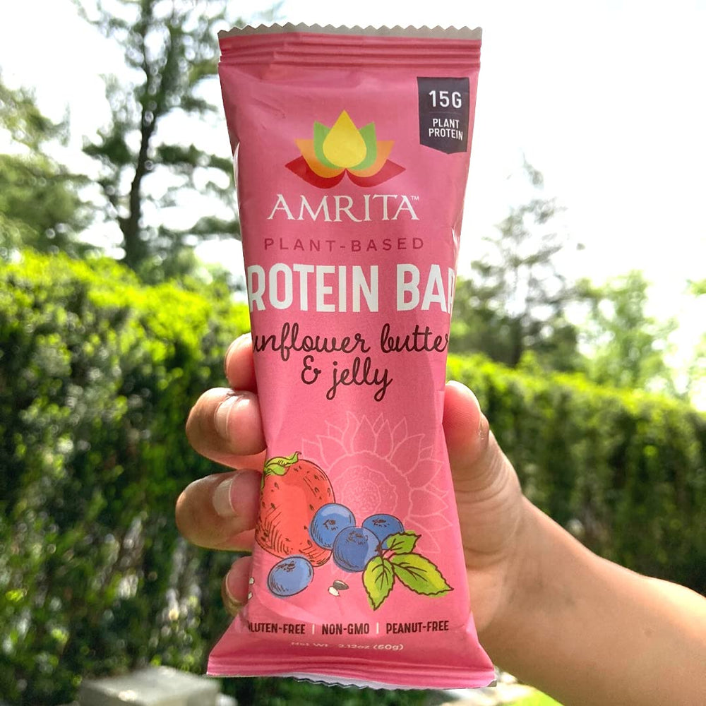 Amrita bars fit for kids' lunchboxes with peanut-free recipe.