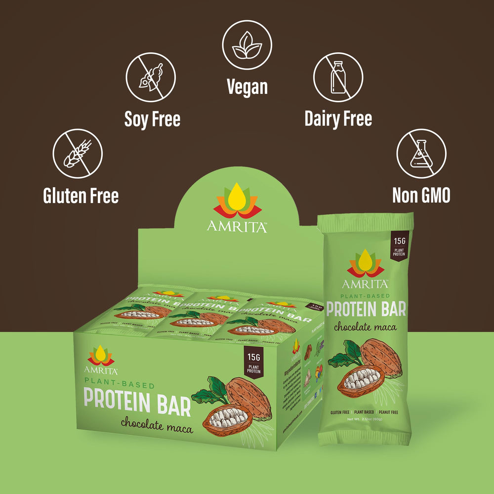 Amrita gluten-free label emphasizes safe snack choices for school, work, or travel.