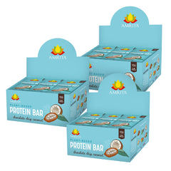 Amrita Nut Free Chocolate Chip Coconut bar pack 12ct for gluten-free, peanut-free snacking.