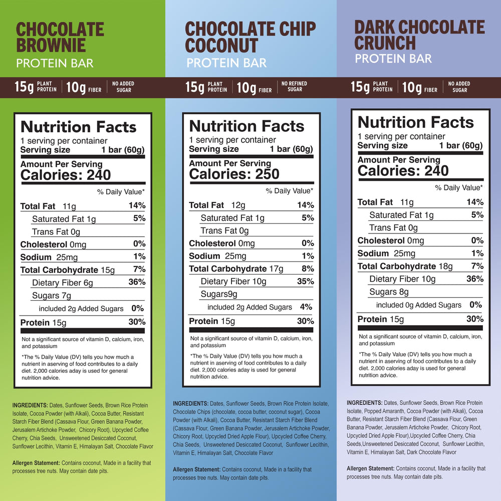 Amrita Nut Free Vegan Bars Dark Chocolate Crunch close-up, crisp texture energy bite