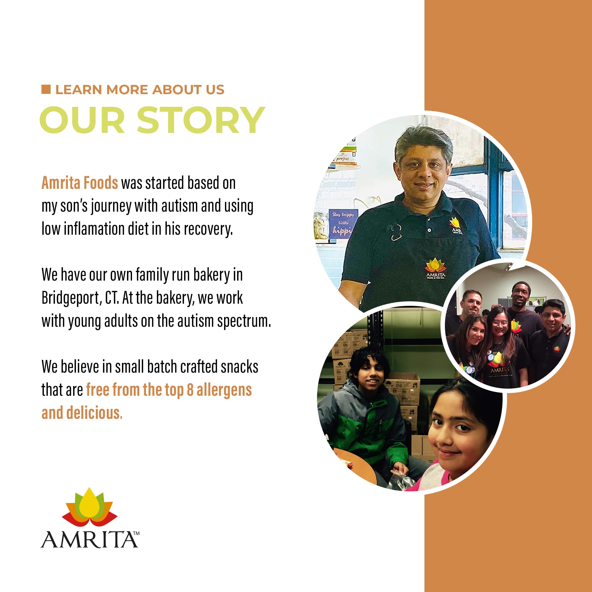 Amrita vegan bars in single-serve wrap illustrate convenient protein snack.