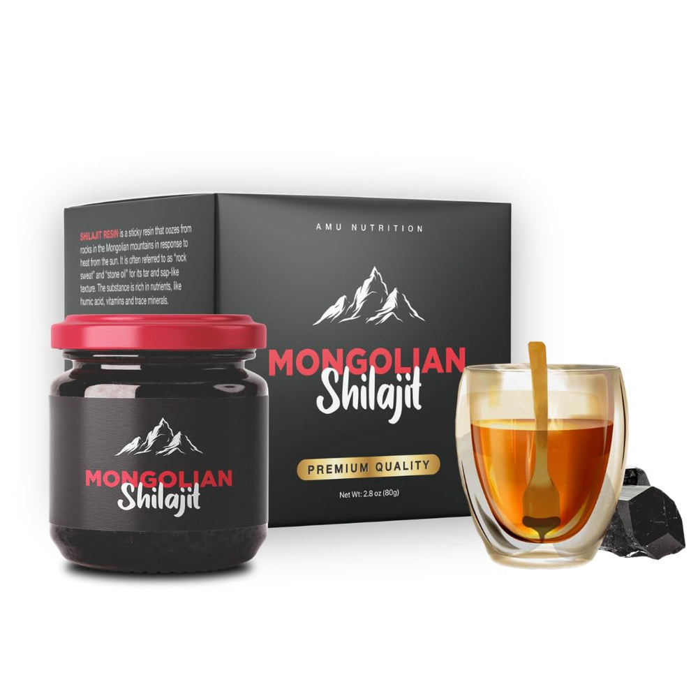 AMU NUTRITION Mongolian Shilajit resin bottle ready for daily use