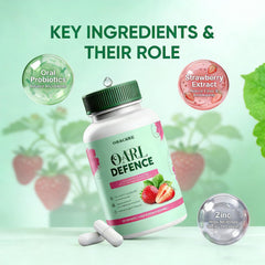 AMUA Oracare strawberry capsules ready for after meals.