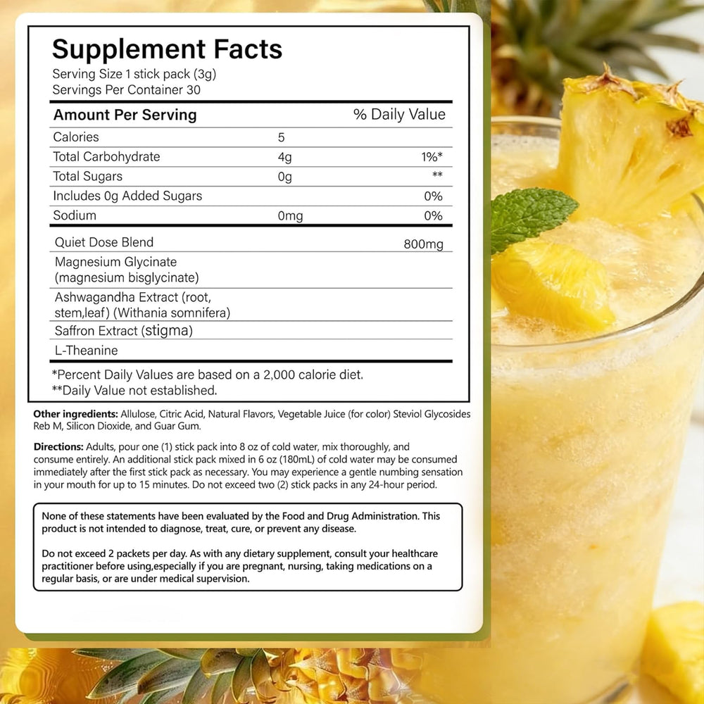 AMUA Quiet Dose Drink in a glass promotes easy relaxation during after-work hydration.