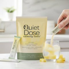AMUA Quiet Dose Drink soothing moment to unwind after a busy day.