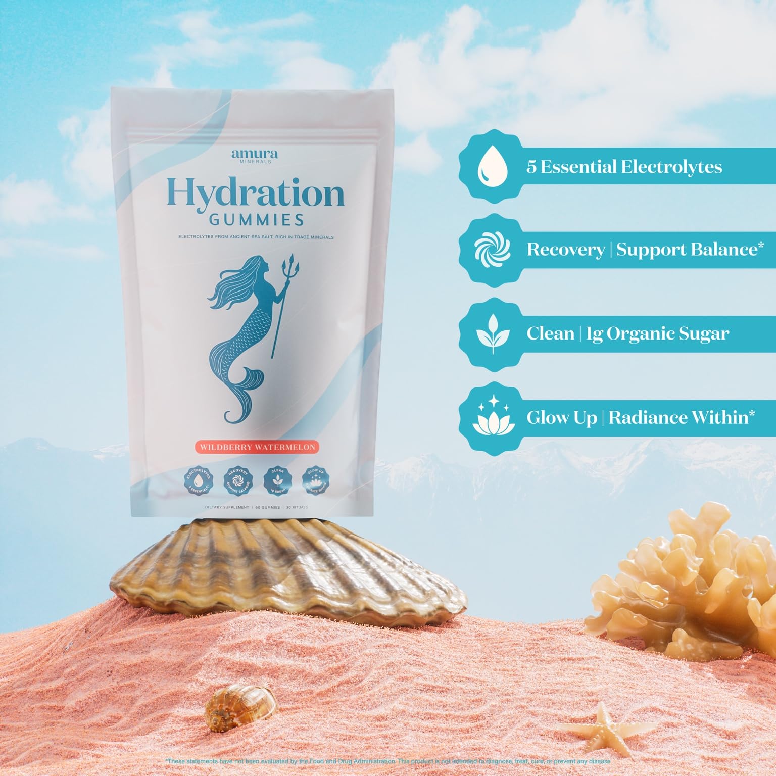Amura Minerals gummy for seniors gentle electrolytes in a chewable format.