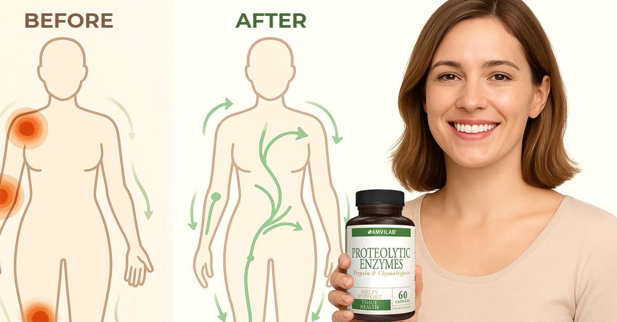 AMVILAB enzyme blend for active lifestyles during protein-rich meals