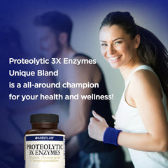 AMVILAB Proteolytic Enzymes 3X daily-use bottle for active lifestyles