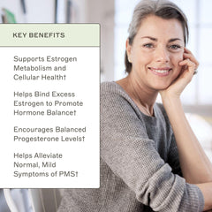 Broccoli seed extract visual component highlighting natural ingredients for hormone health.