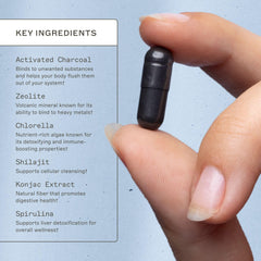 Amy Myers MD Charcoal Binder Complete capsules closeup emphasizing activated charcoal use