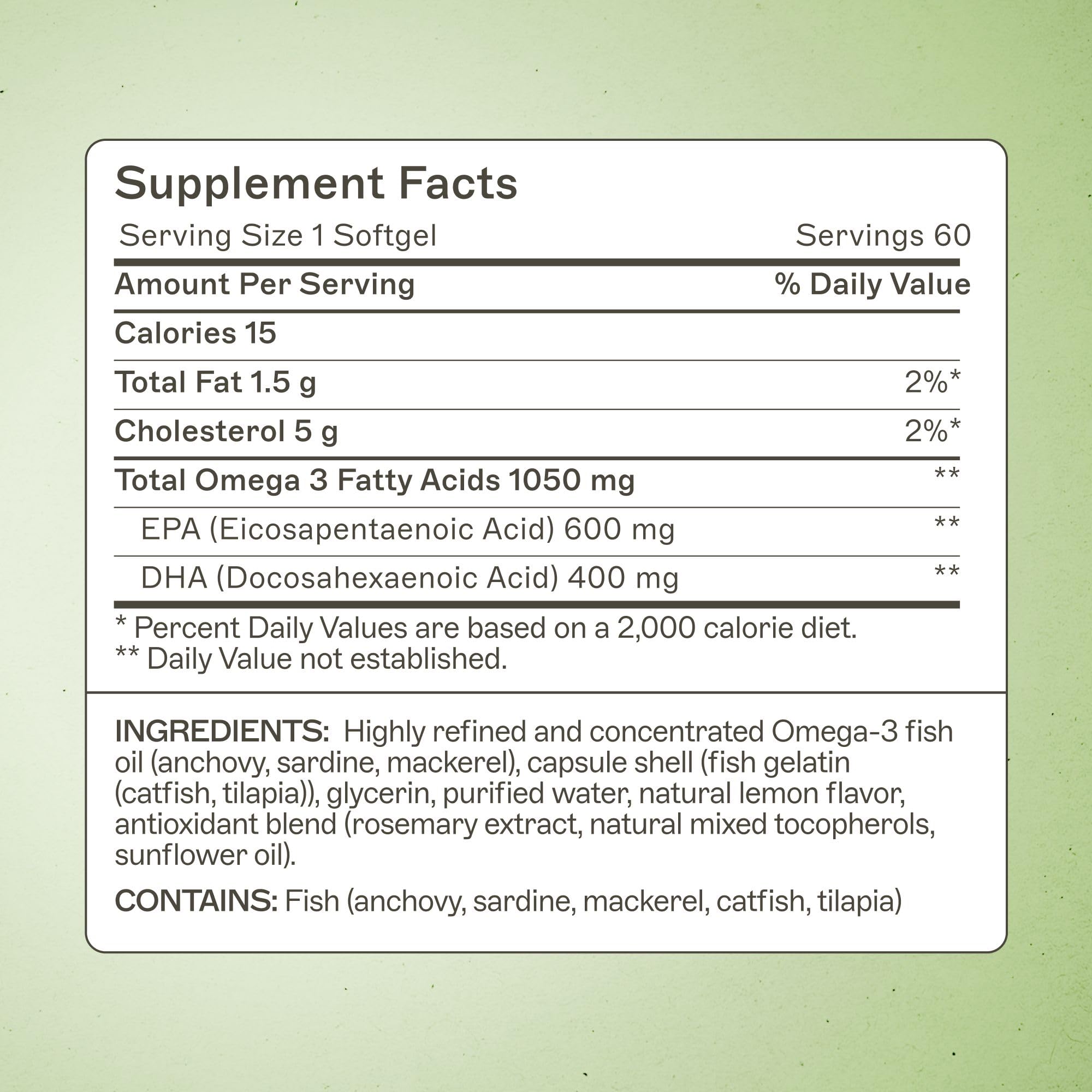 Amy Myers MD omega-3 softgels being poured from bottle for easy daily use.