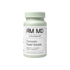 Amy Myers MD Curcumin Super Soluble bottle highlighting high-bioavailability turmeric for immune support.