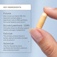 Dim and calcium-D-glucarate pills visual suggesting cellular detox and balance.