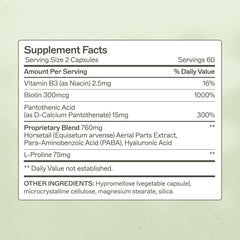 Closeup of Amy Myers MD Hair Skin and Nails capsules highlighting smooth texture.