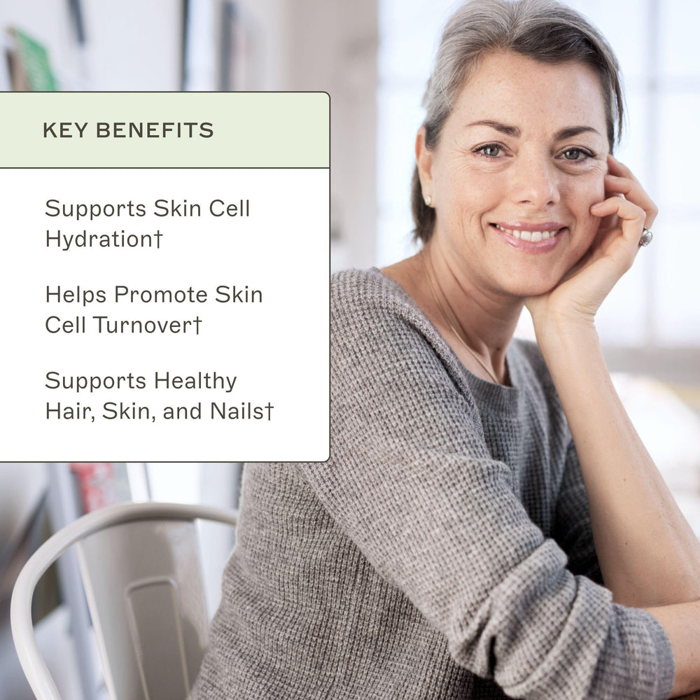Amy Myers MD hyaluronic acid ingredient promotes skin hydration and glow.