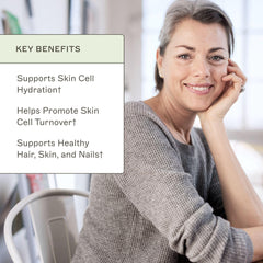 Amy Myers MD hyaluronic acid ingredient promotes skin hydration and glow.