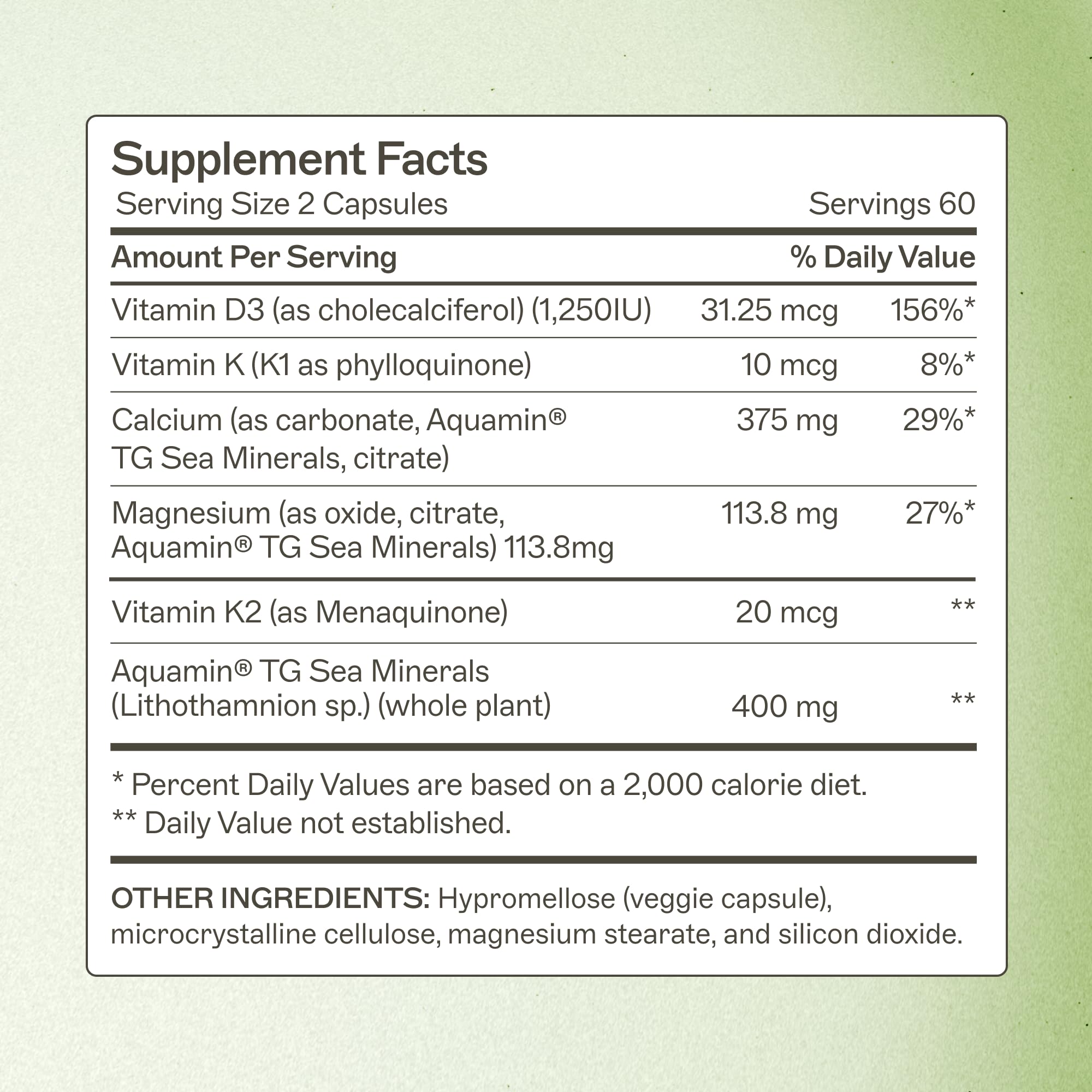 Amy Myers MD OsteoDura capsules close-up highlights daily calcium supplementation