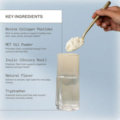 Vanilla bean shake in glass from Amy Myers MD Paleo Protein Powder.