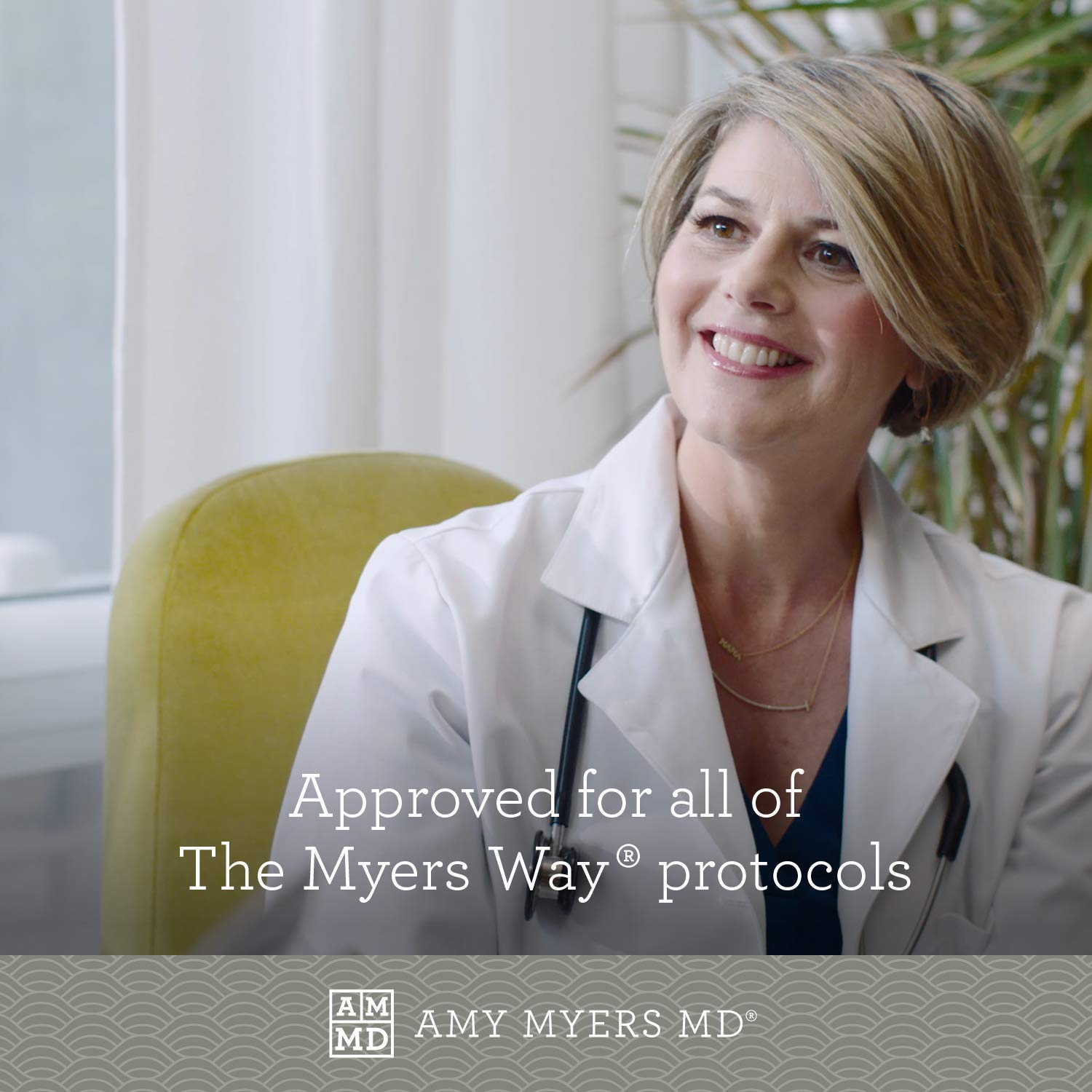 Packaging closeup of Amy Myers MD Rest and Restore for ingredient clarity.