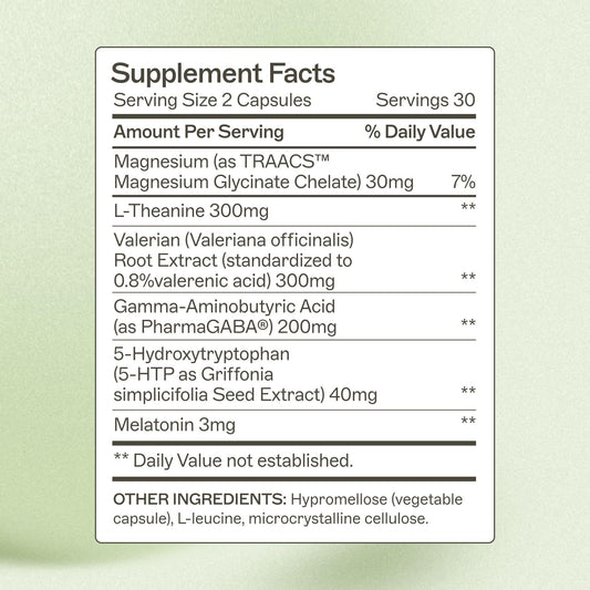 Amy Myers MD Rest & Restore capsules close-up for nightly sleep support.