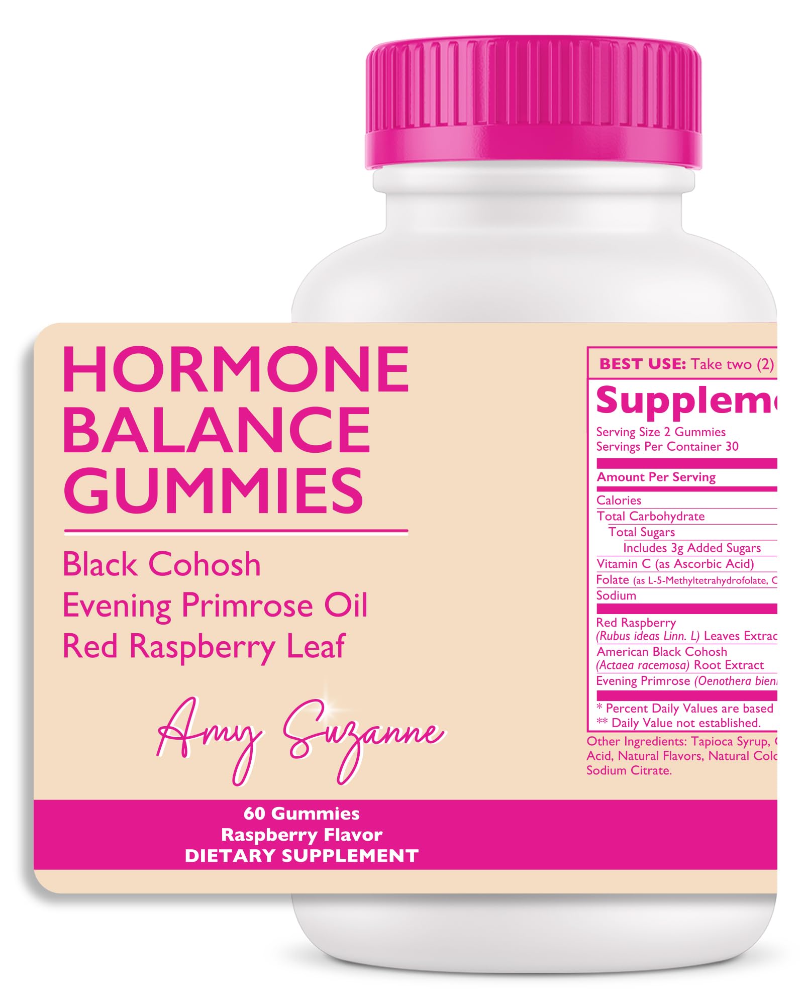 Amy Suzanne Hormone Balance Gummies bottle for daily mood support