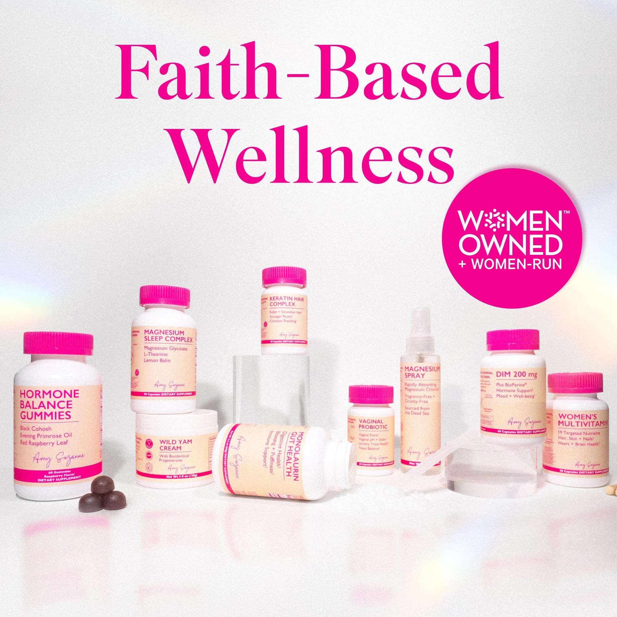 Amy Suzanne Hormone Balance Gummies on natural background