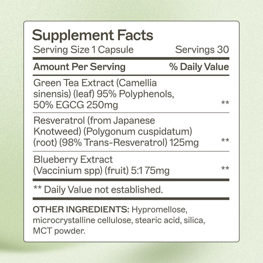 Amy Myers MD Resveratrol capsules for easy daily antioxidant support.