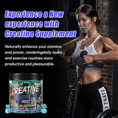 AMZXO Creatine Gummies travel-friendly pack showcasing portable pre-workout option