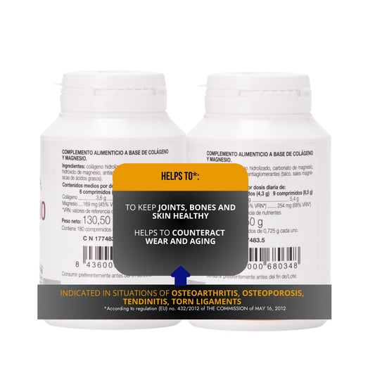 Close-up of tablets for convenient daily collagen intake by Ana María Lajusticia.