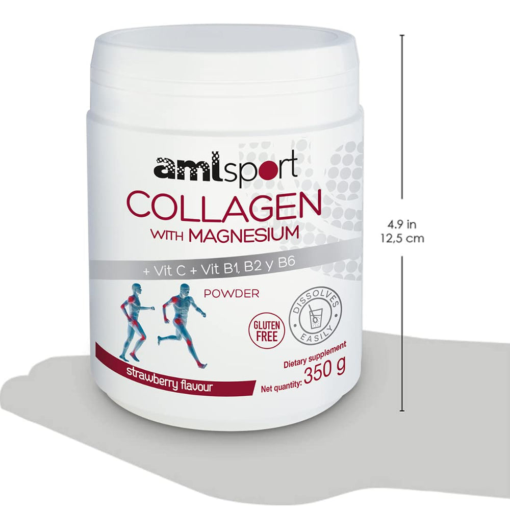AML Sport collagen powder with scoop, easy mixing for daily routines.