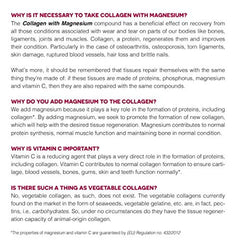 Ingredients panel for Ana María Lajusticia AML Sport: collagen, magnesium, vitamin C, B vitamins.
