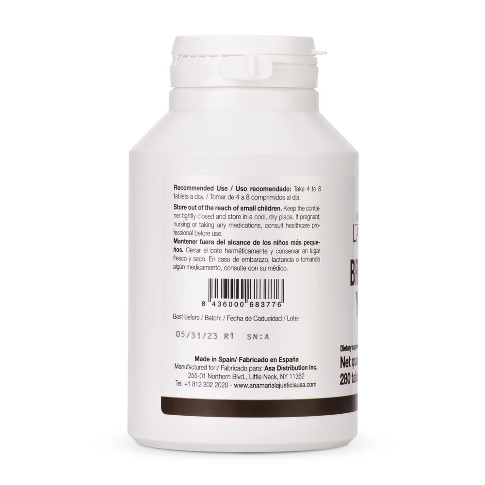Ana Maria Lajusticia Brewer's Yeast capsules for convenient vegan supplementation