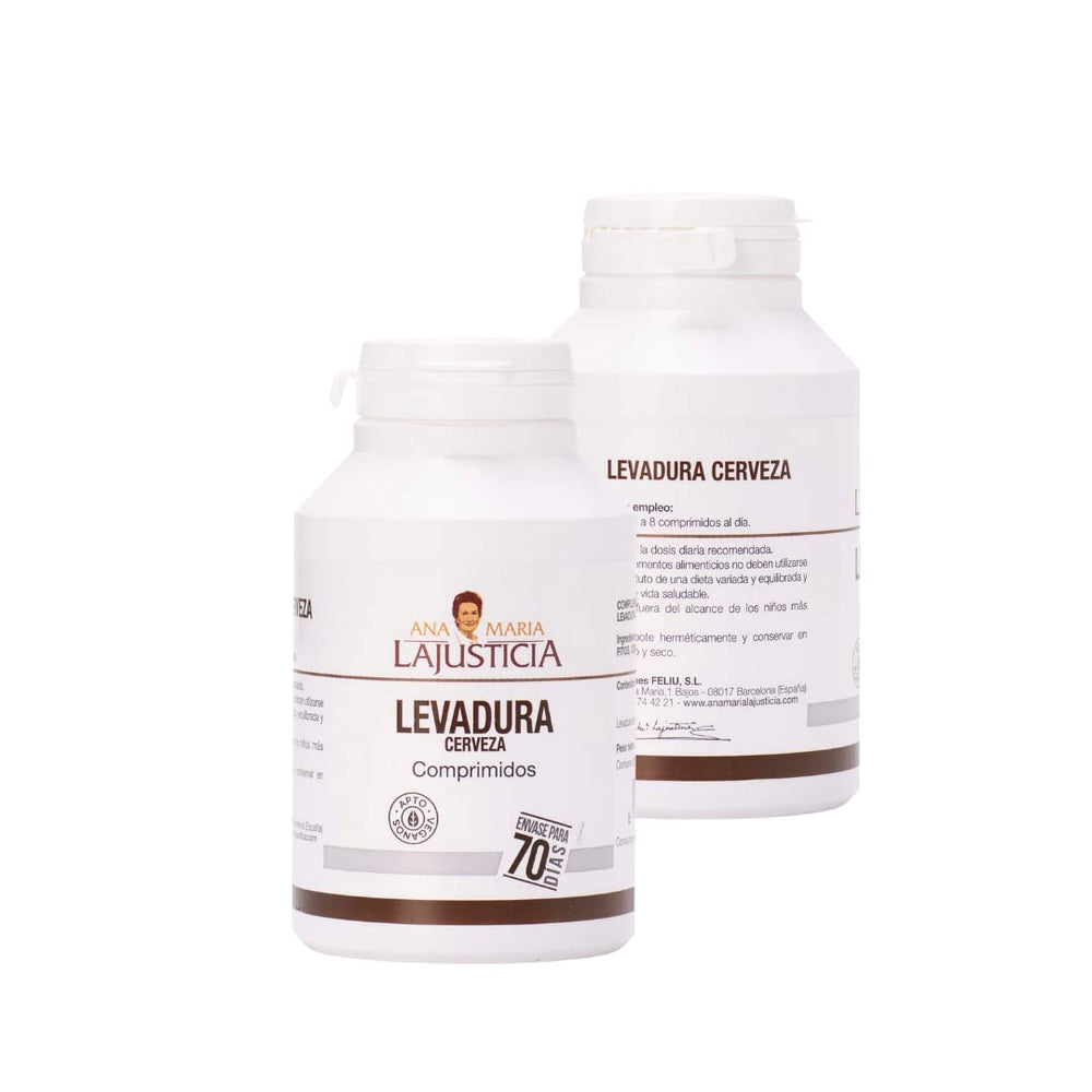 Tablets close-up of Ana Maria Lajusticia Brewer's Yeast showing smooth texture