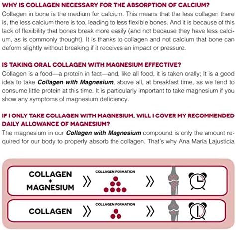 Ana María Lajusticia collagen magnesium supports bones and teeth health.