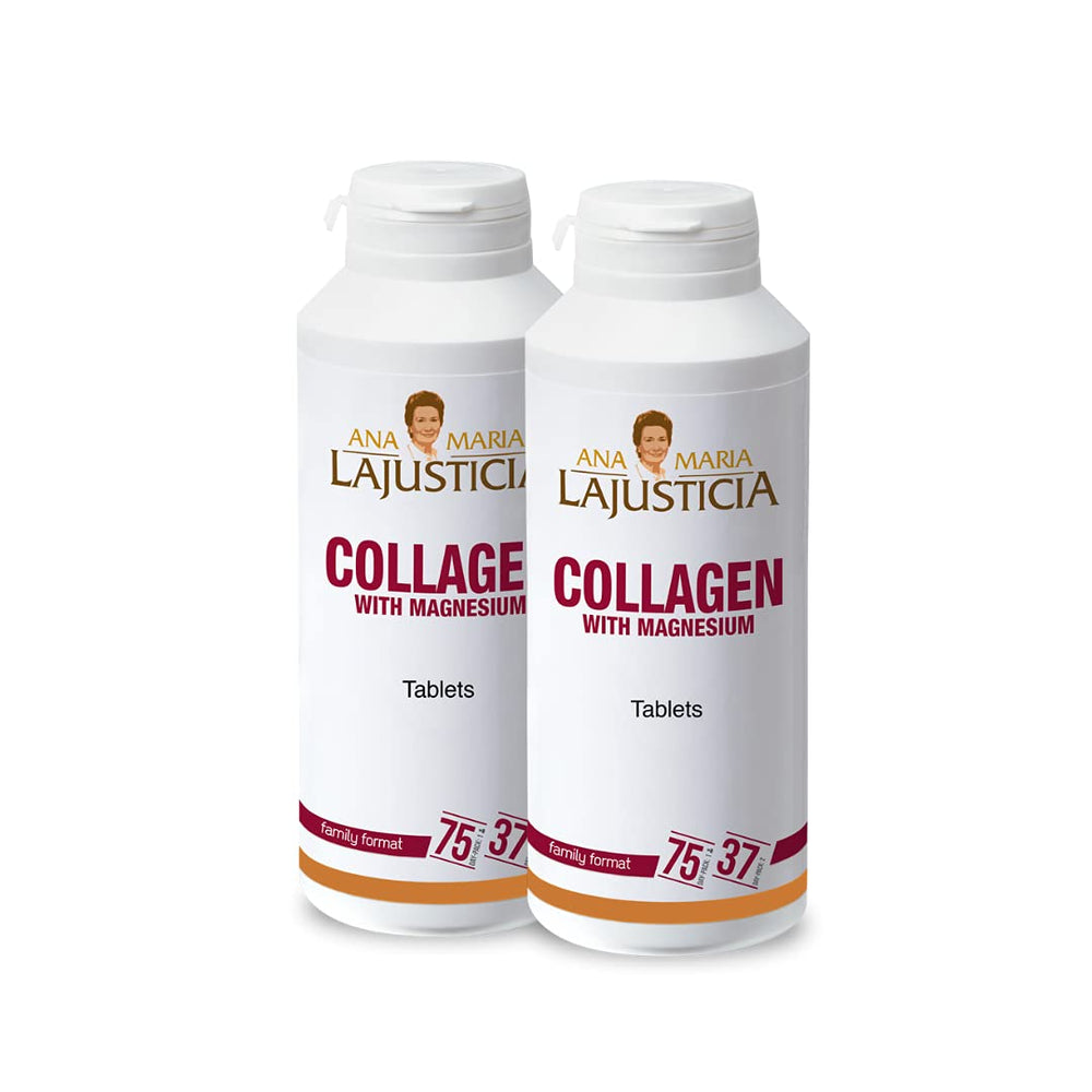 Ana María Lajusticia collagen with magnesium pack front showing 450 tablets for skin and bone support