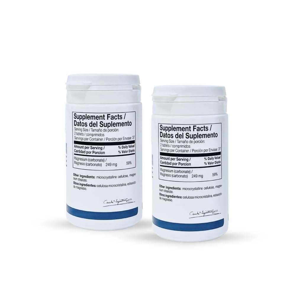Ana María Lajusticia Magnesium Carbonate—gluten-free and vegan for diverse diets.