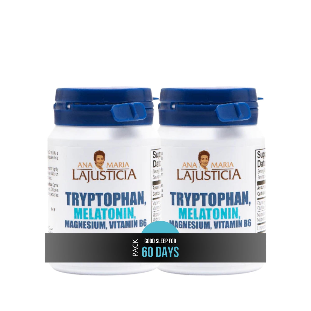 Ana María Lajusticia tryptophan-melatonin-magnesium-vitamin B6 60 tabs bottle supports daily balance