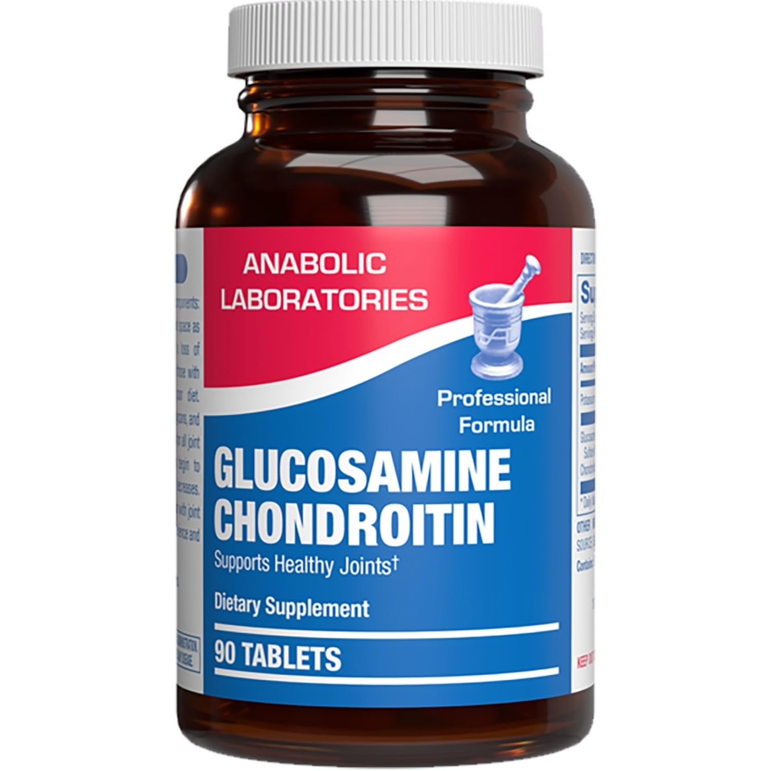 Anabolic Laboratories Advanced Glucosamine bottle pour promotes daily joint comfort