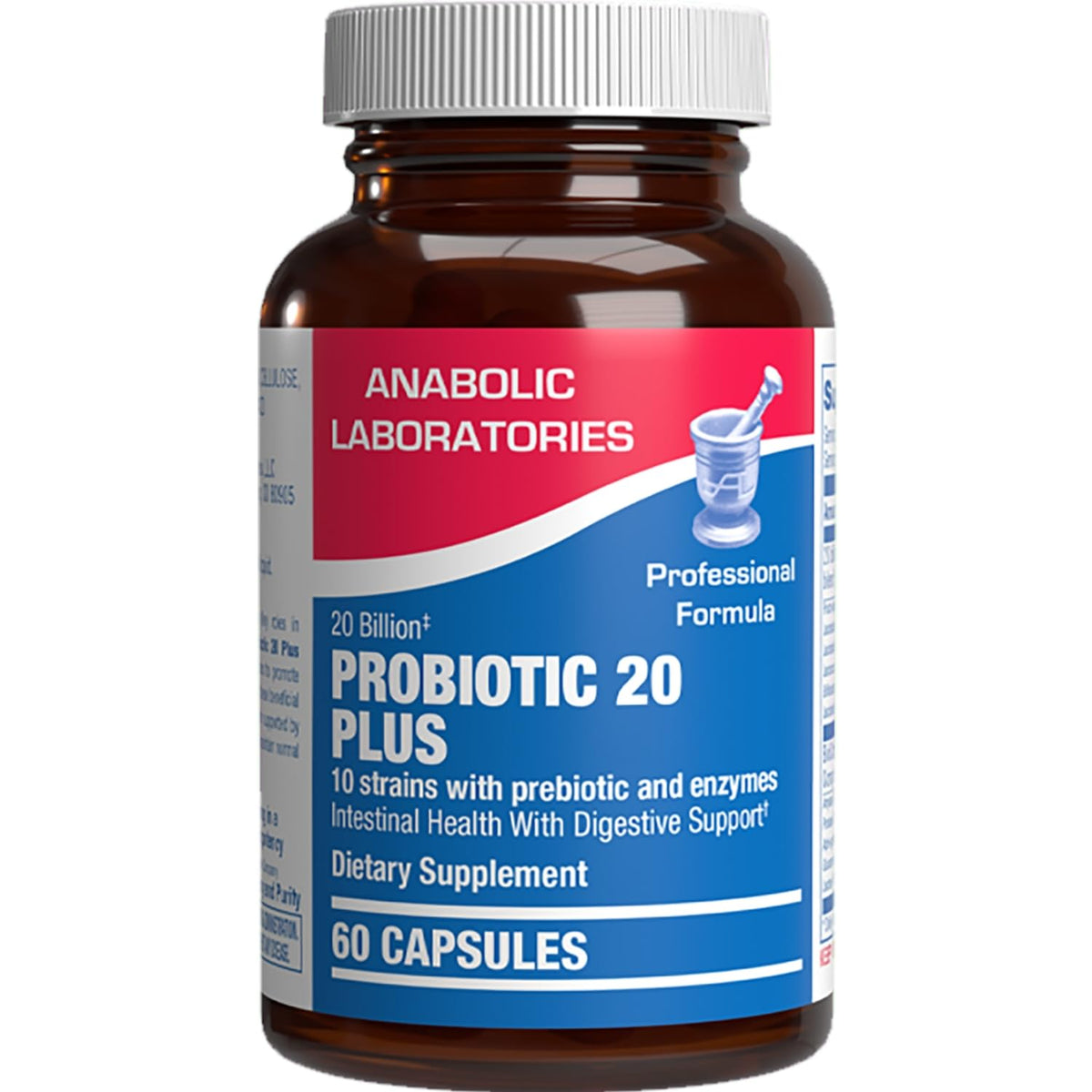 Anabolic Laboratories digestive enzymes and probiotics bottle showing broad gut health support.