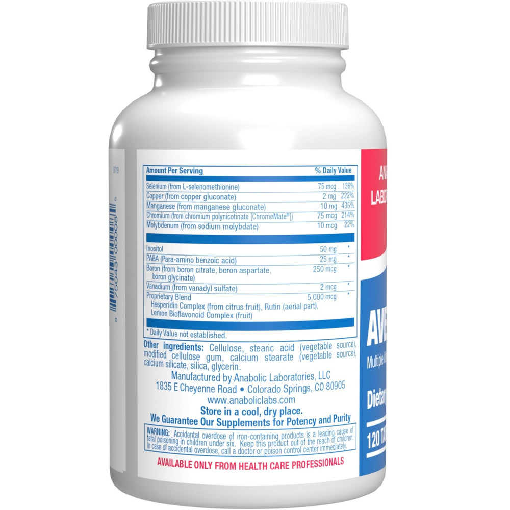 Anabolic Laboratories 30-in-1 nutrition label shows ingredient variety at a glance
