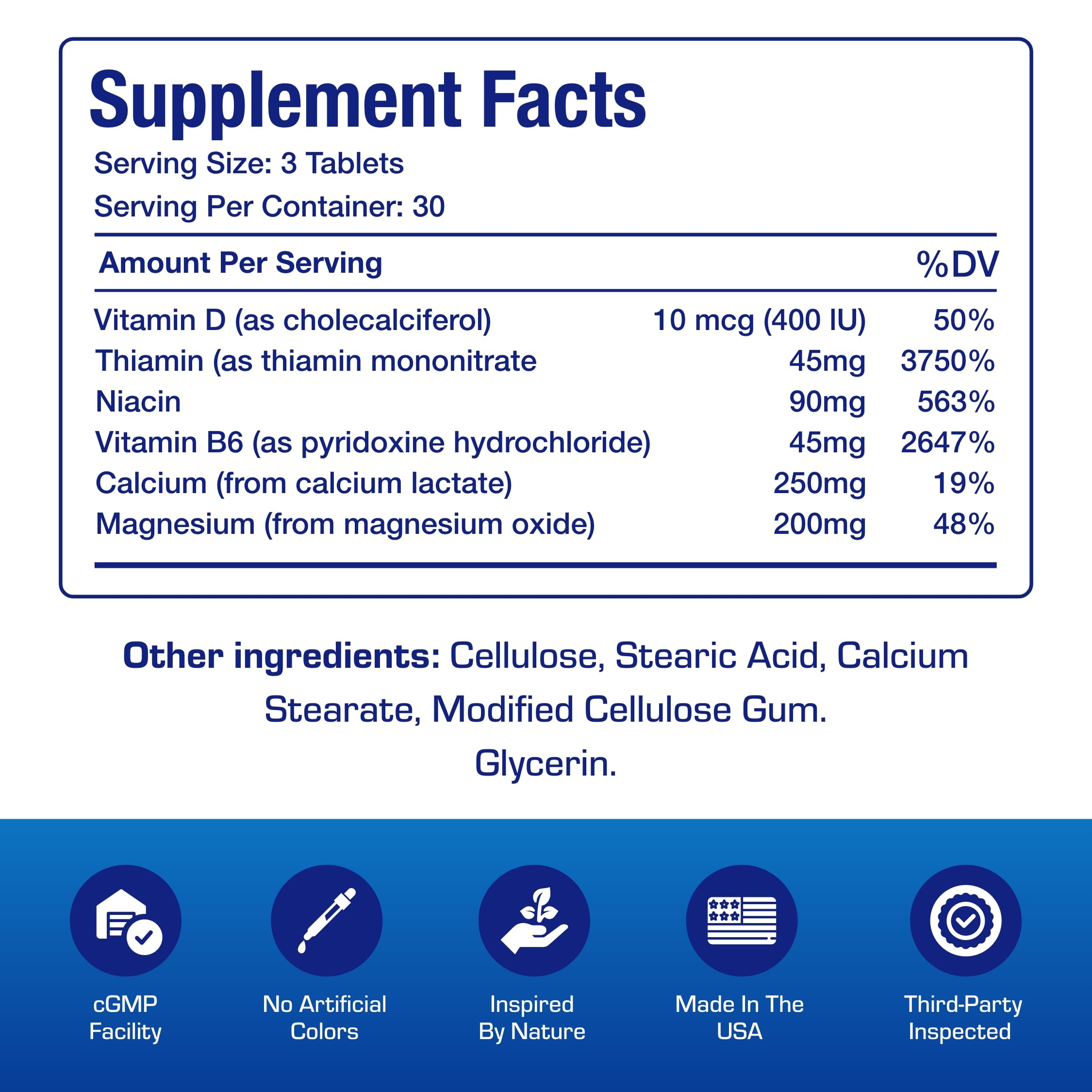 Anabolic Laboratories calcium magnesium label highlights vitamin D3 and minerals for muscle function