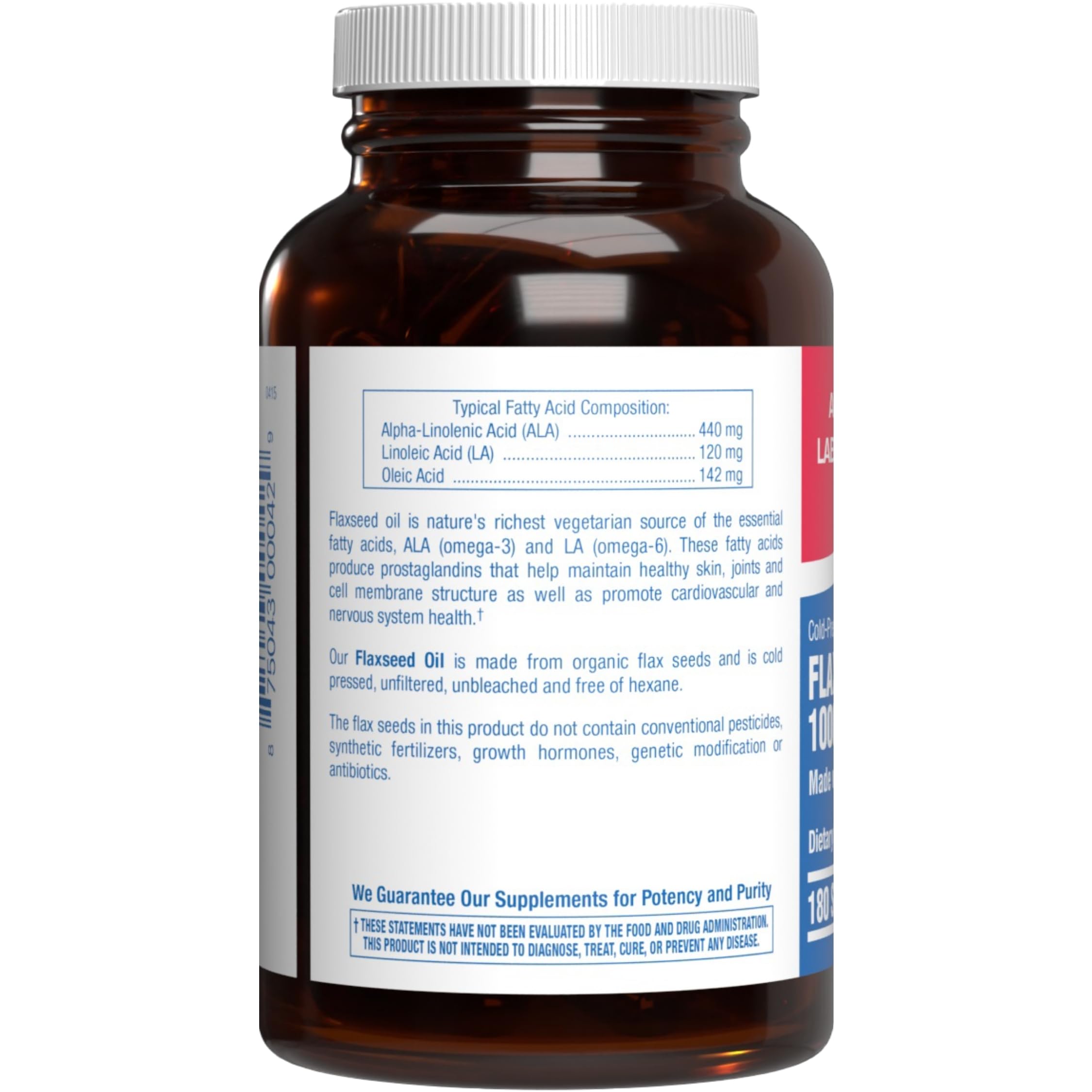 Anabolic Laboratories flaxseed oil packaging shot conveys premium product design