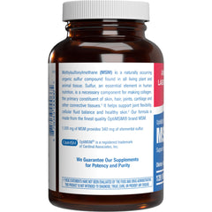 Anabolic Laboratories MSM bottle label close-up highlighting OptiMSM quality