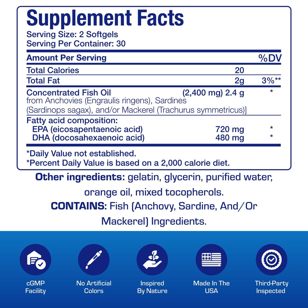 Anabolic Laboratories Omega 3 orange flavor bottle, citrus aroma for daily use.