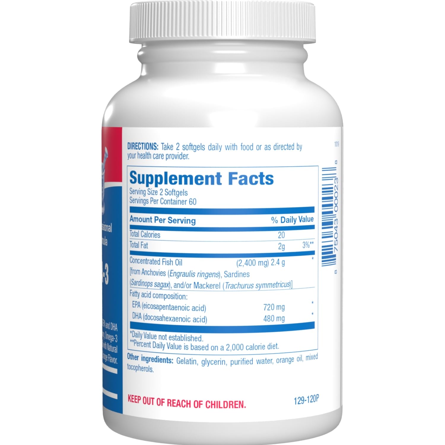 Anabolic Laboratories Omega 3 capsules close-up; burpless coating for easy swallowing.