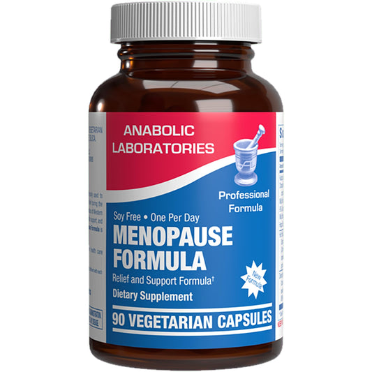 Anabolic Laboratories Phytoestrogen bottle shown for menopause support and daily wellness.
