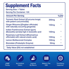 Pro ENZ Joint Support bottle back with dosage and usage details