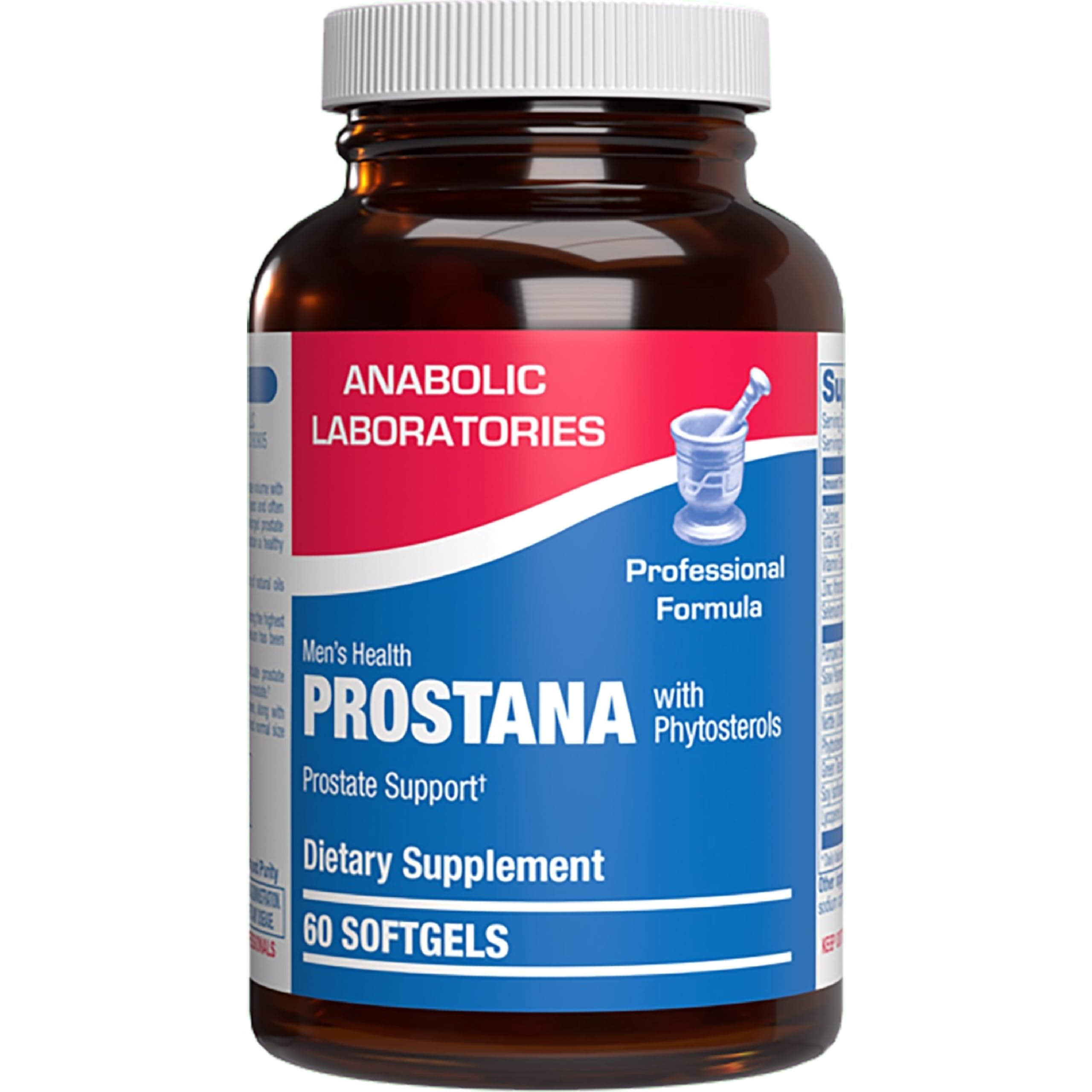 Anabolic Laboratories Prostana bottle close-up highlighting herbal prostate support ingredients for daily use
