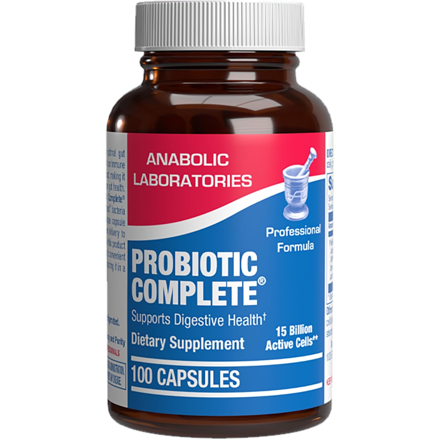 Anabolic Laboratories Quadbiotic bottle front for daily digestive support.